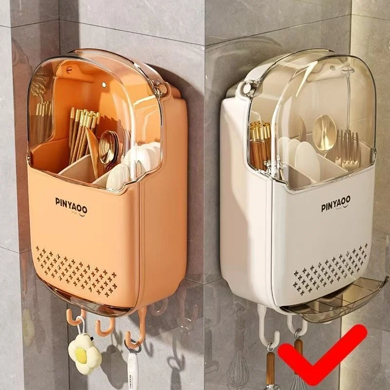 New Antibacterial Drill-free Wall-mounted Chopstick Rack — image 2