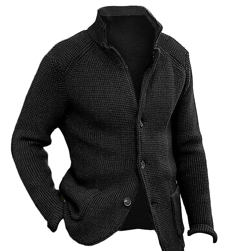 New Autumn And Winter Men's Lapel Knitted Cardigan Coat Sweater Jacket Single-breasted… — image 8
