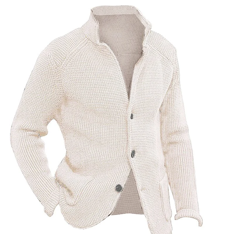 New Autumn And Winter Men's Lapel Knitted Cardigan Coat Sweater Jacket Single-breasted… — image 7