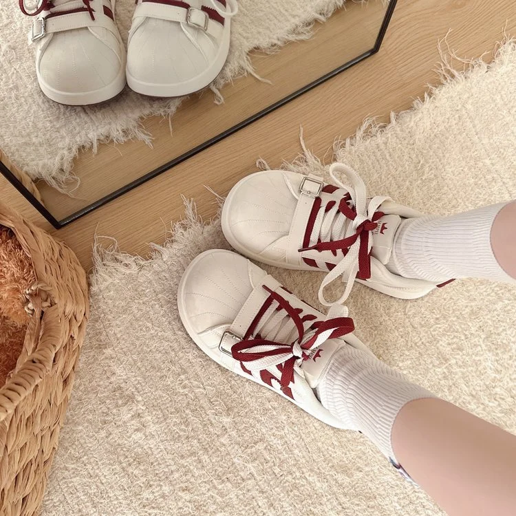 New Autumn Koreanstyle Platform Laceup White Sneakers, Versatile Sports Casual Shoes… — image 4
