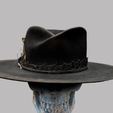 New Autumn Winter Stylish Woolen Vintage Mens Top Hat — image 5