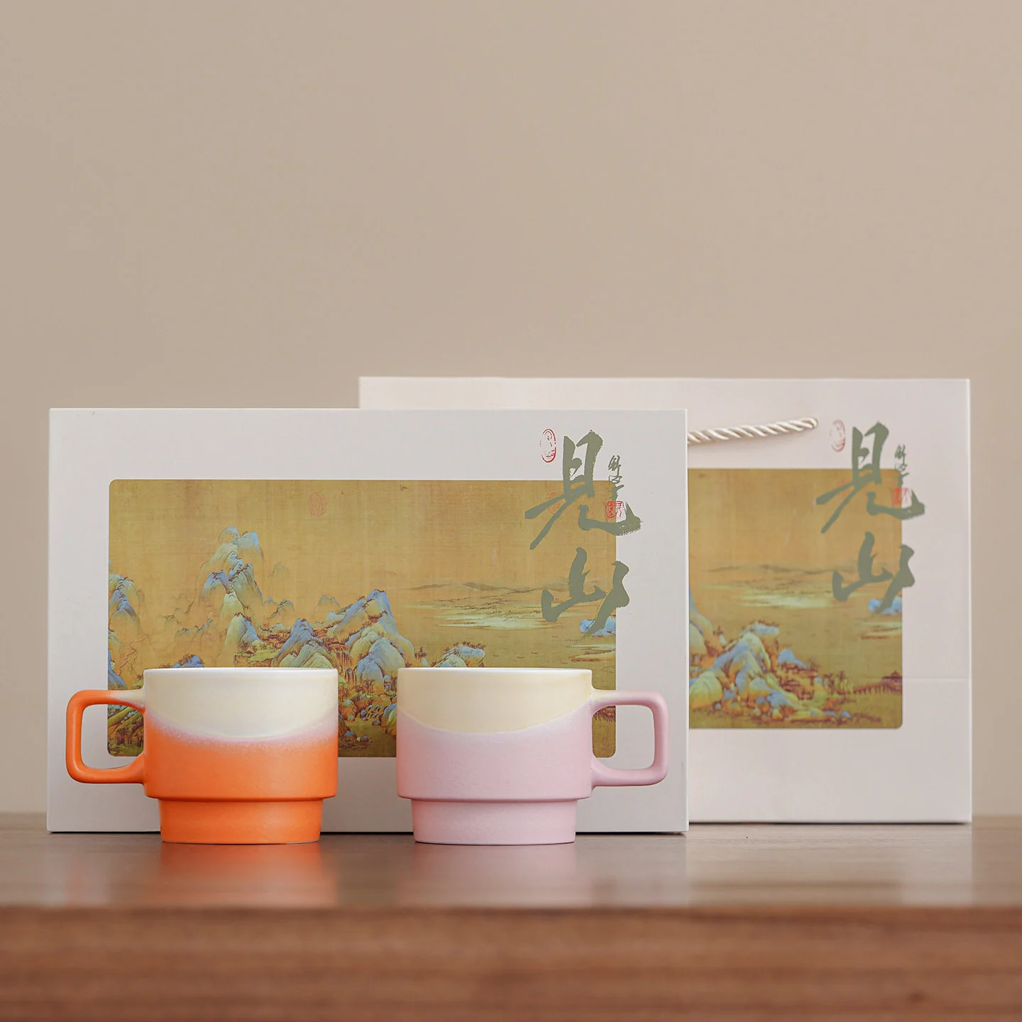 New Ceramic Kiln-change Coffee Cup Gift Box Set — image 2
