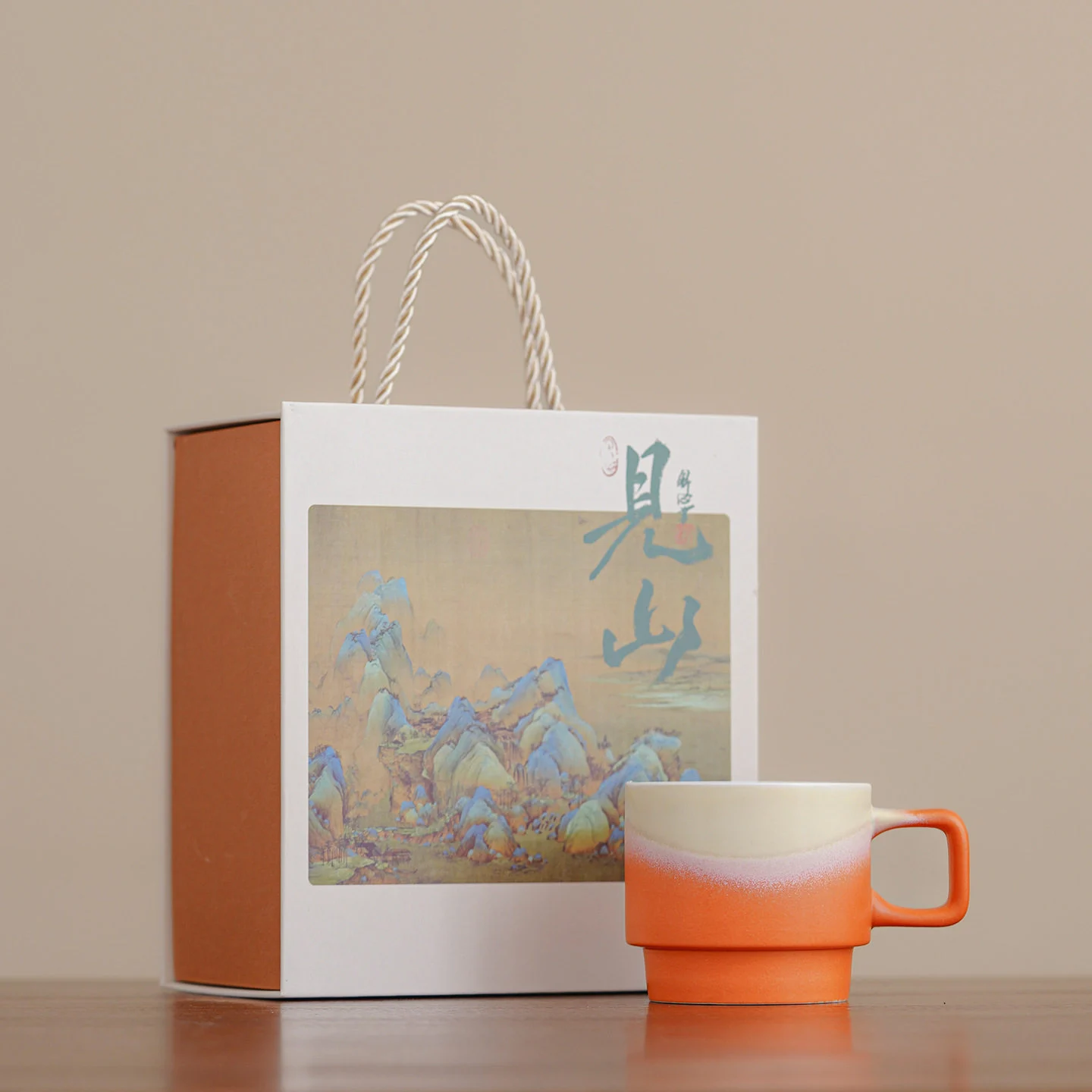 New Ceramic Kiln-change Coffee Cup Gift Box Set — image 3