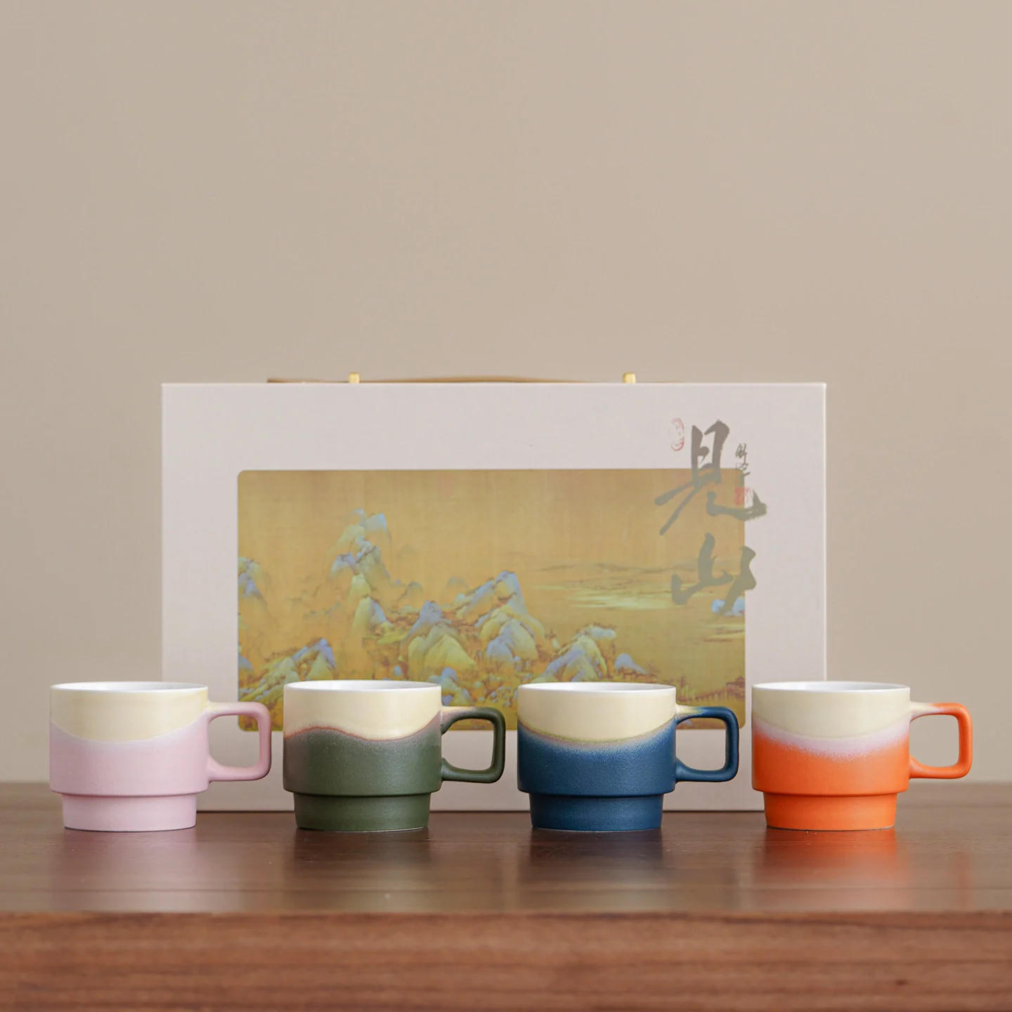 New Ceramic Kiln-change Coffee Cup Gift Box Set — image 7