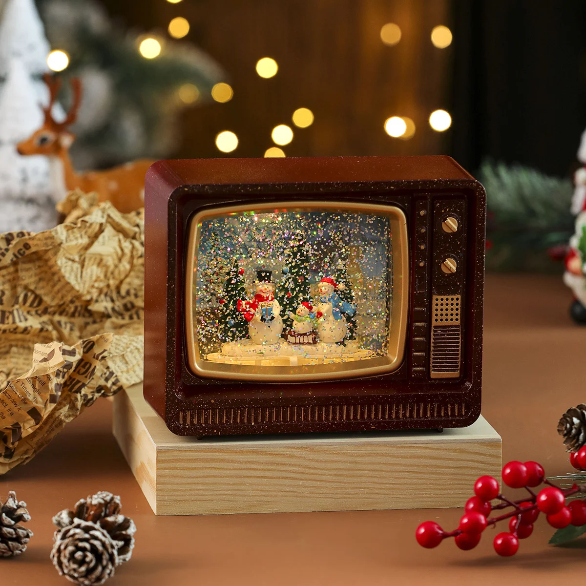New Christmas TV Night Light Gift Ornament — image 10