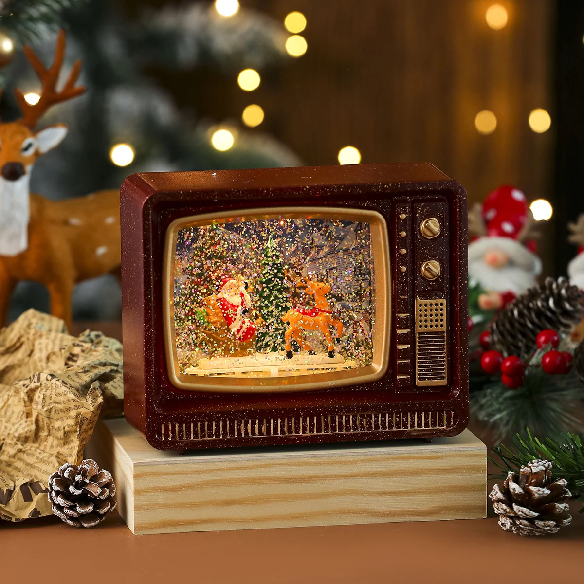 New Christmas TV Night Light Gift Ornament — image 5
