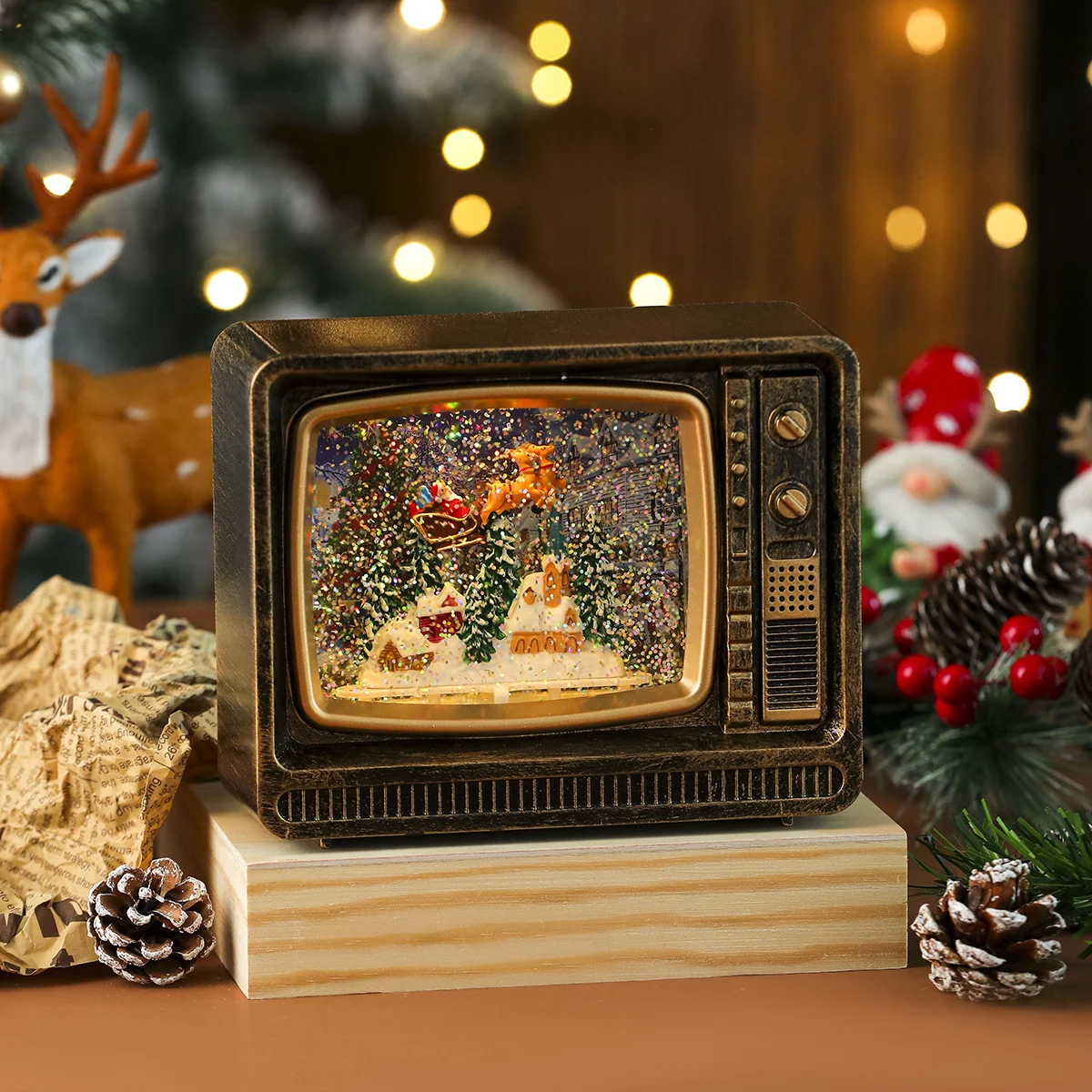 New Christmas TV Night Light Gift Ornament — image 9