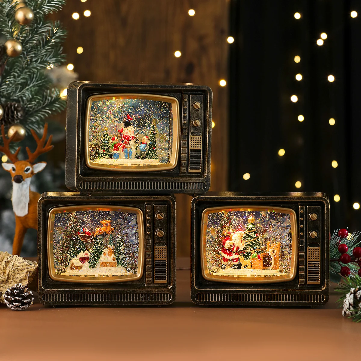 New Christmas TV Night Light Gift Ornament — image 2