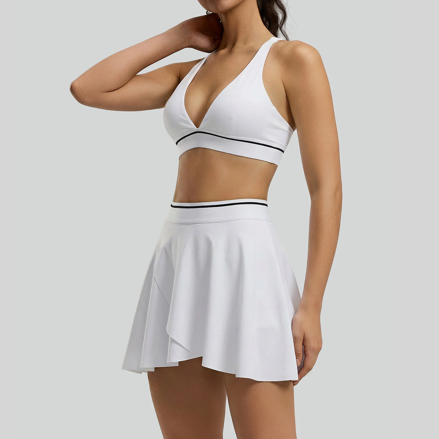 New Color-block Stripe Sexy Tight Yoga Outfit For Women, Breathable Quick-drying Back… — image 2