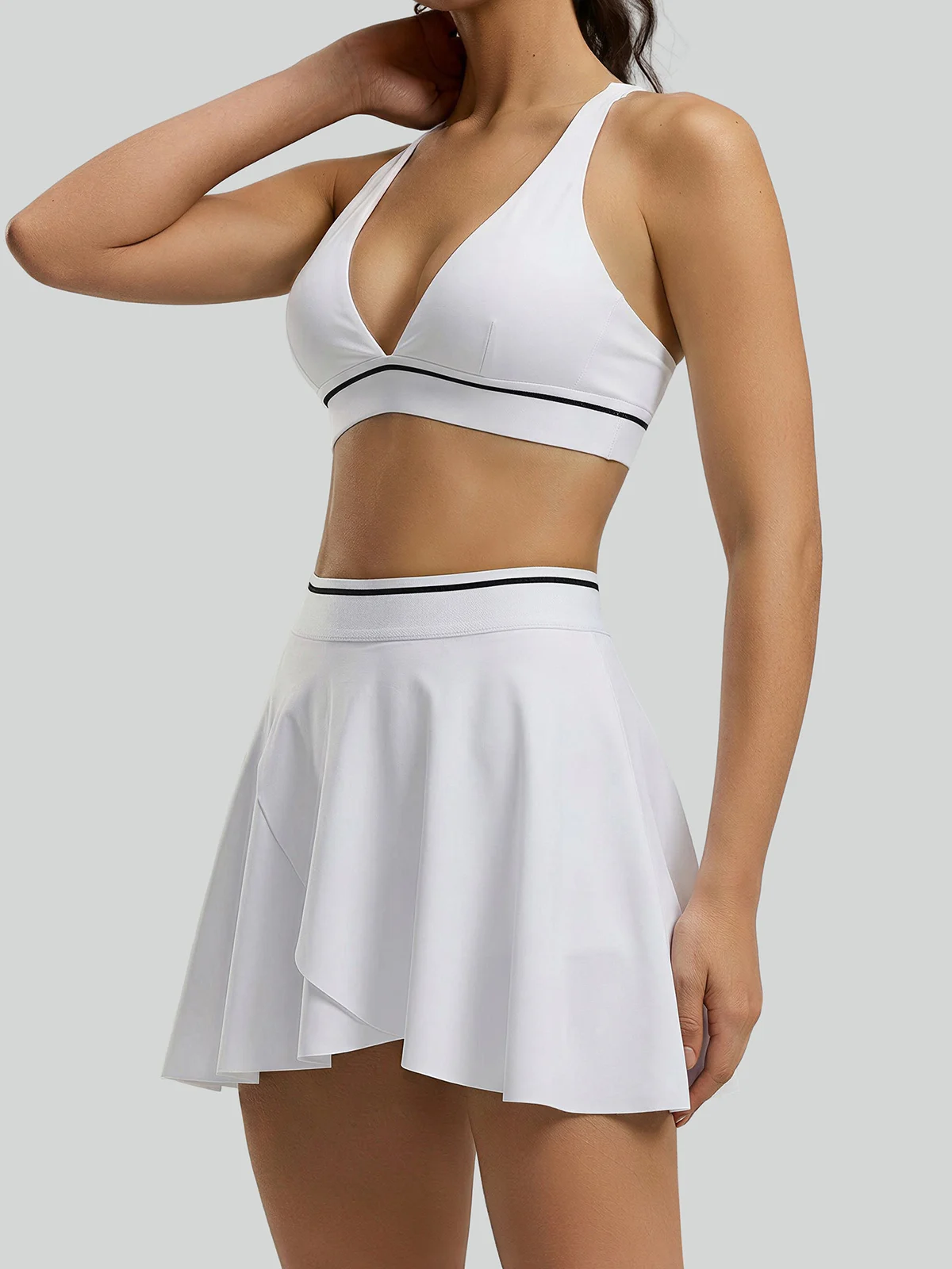 New Color-block Stripe Sexy Tight Yoga Outfit For Women, Breathable Quick-drying Back… — image 4