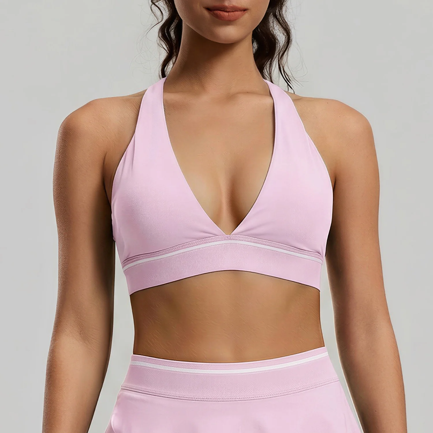 New Color-block Stripe Sexy Tight Yoga Outfit For Women, Breathable Quick-drying Back… — image 3