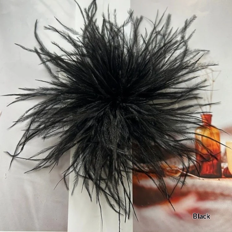 New Colorful Ostrich-feather Brooch Headdress Hair Clip — image 11
