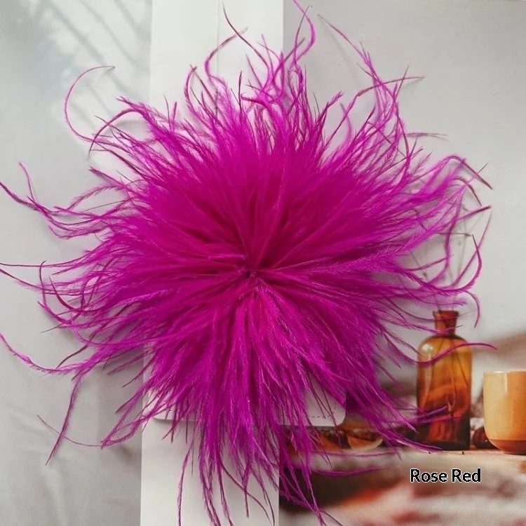 New Colorful Ostrich-feather Brooch Headdress Hair Clip — image 16
