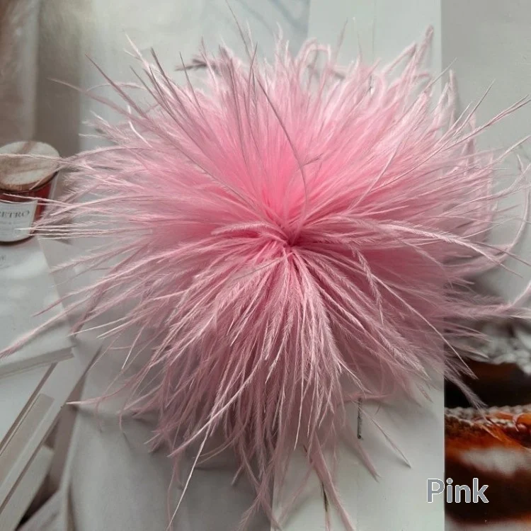 New Colorful Ostrich-feather Brooch Headdress Hair Clip — image 9
