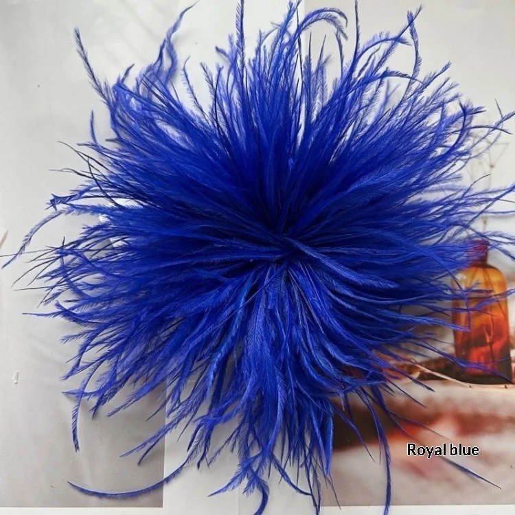 New Colorful Ostrich-feather Brooch Headdress Hair Clip — image 17