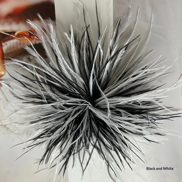 New Colorful Ostrich-feather Brooch Headdress Hair Clip — image 6