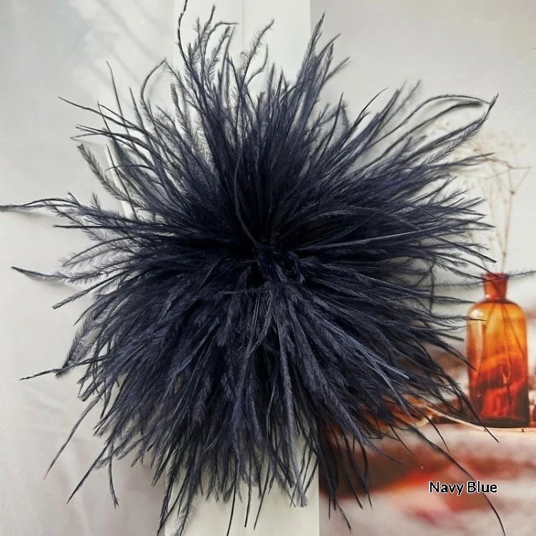 New Colorful Ostrich-feather Brooch Headdress Hair Clip — image 19