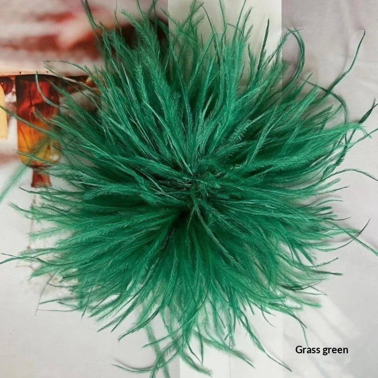 New Colorful Ostrich-feather Brooch Headdress Hair Clip — image 20