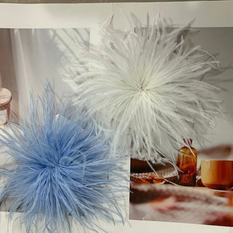 New Colorful Ostrich-feather Brooch Headdress Hair Clip — image 8