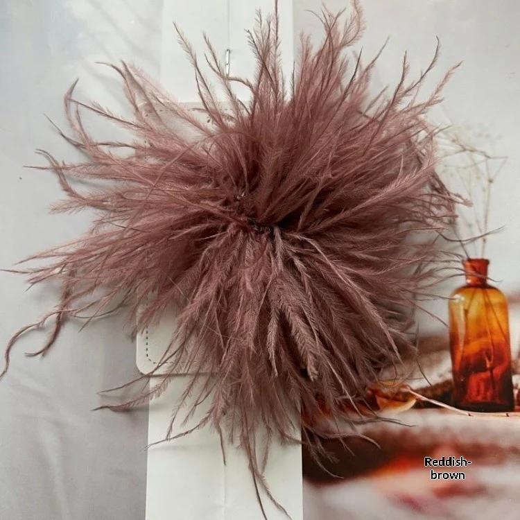 New Colorful Ostrich-feather Brooch Headdress Hair Clip — image 4