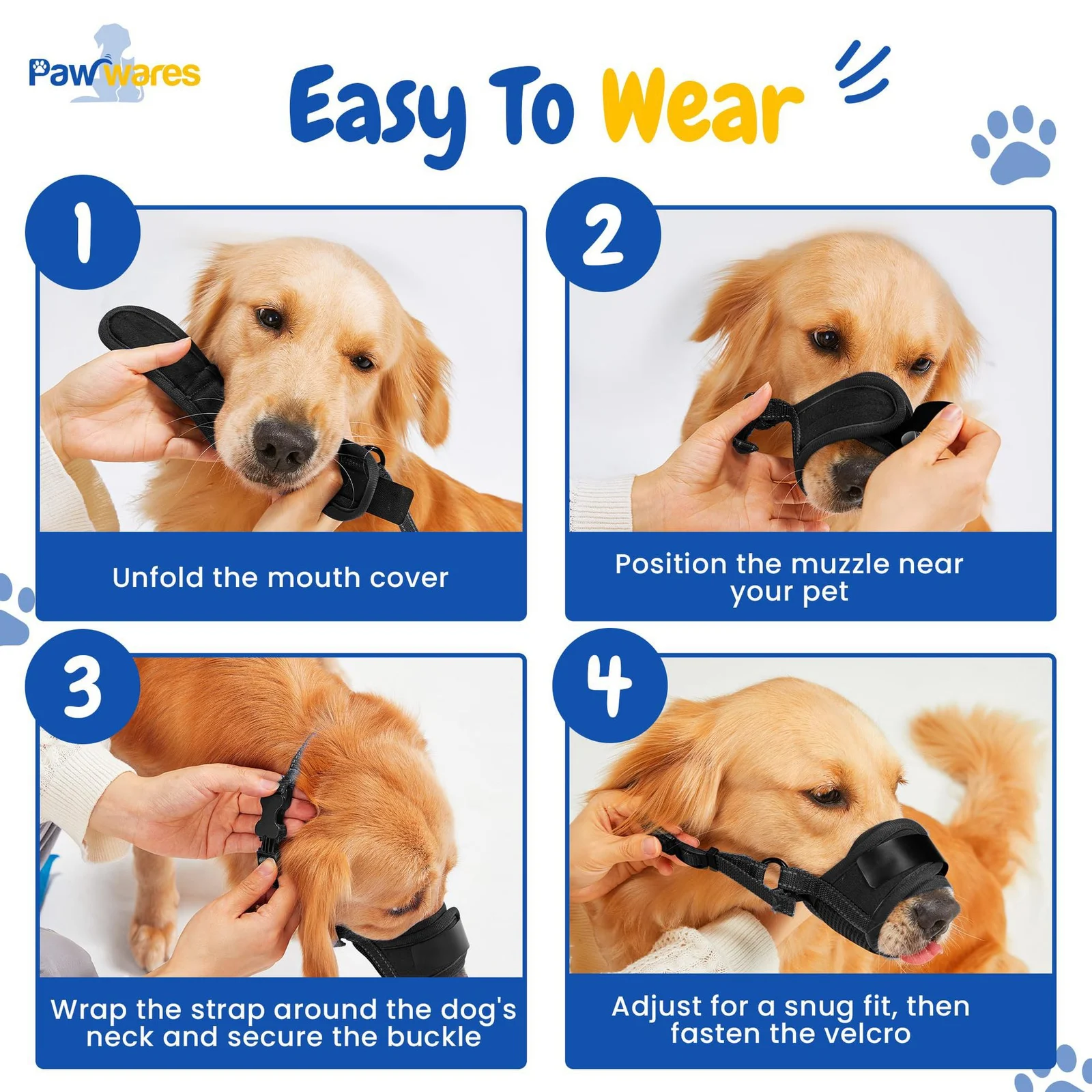 New Cotton Dog Muzzle, Anti-bite And Anti-accidental Eating Adjustable Mask, Pet… — image 5