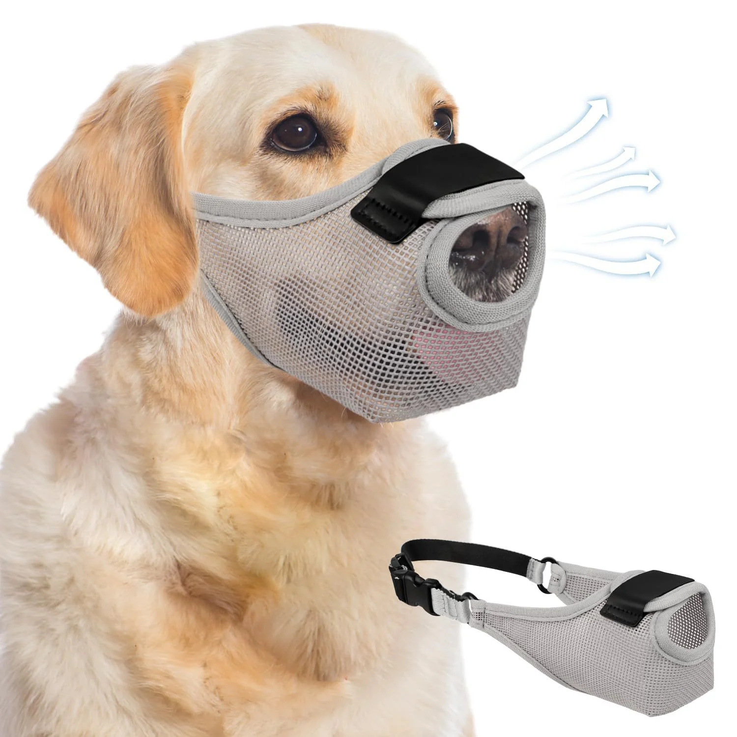 New Dog Muzzle Mesh Breathable Mask Safety Anti-strangle Anti-barking Anti-bite Mouth — image 2