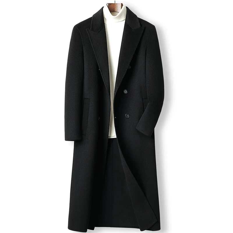 New Double Breasted Knee Length Wool Coat — image 5