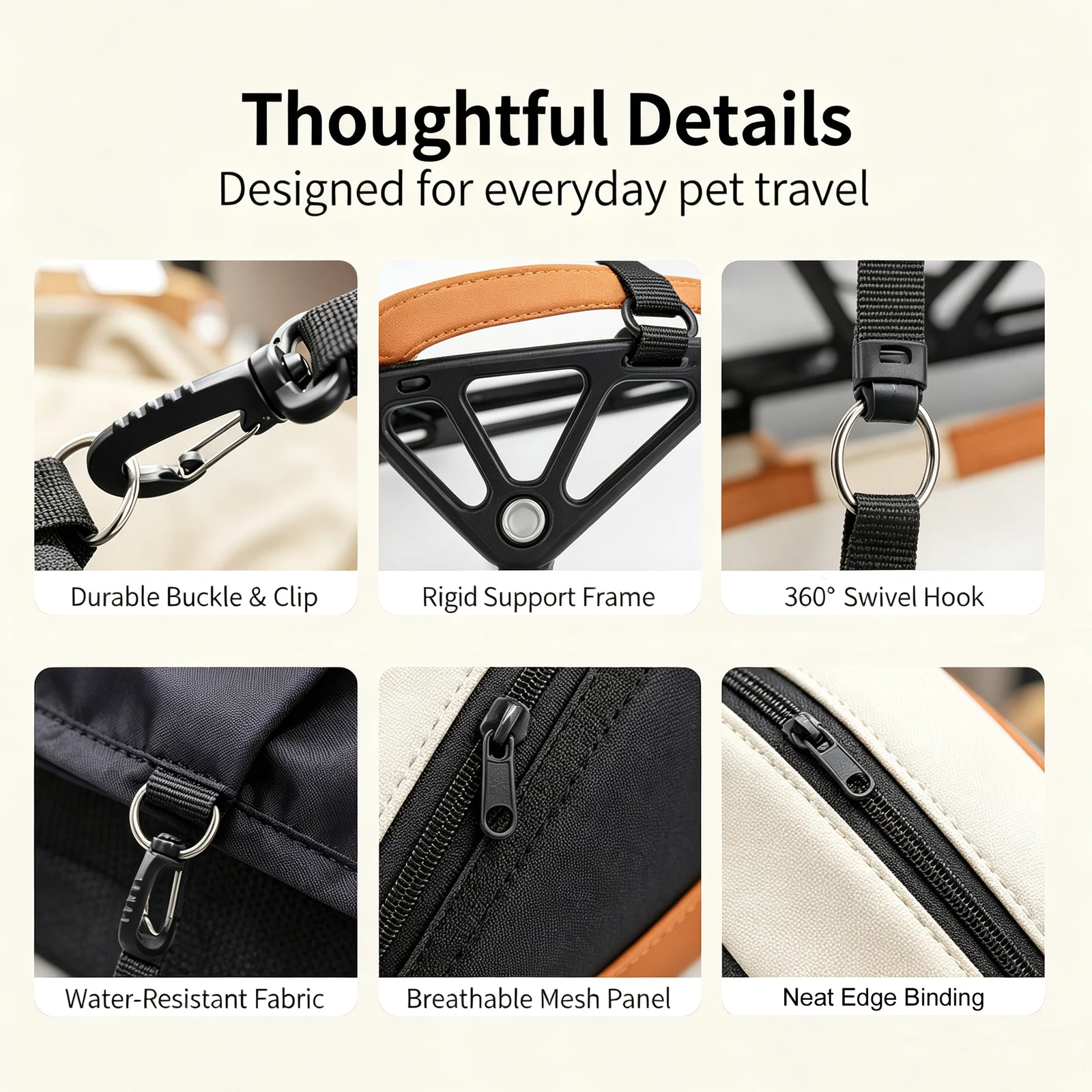 New Foldable Car Pet Seat Carrier Breathable Mesh Dog Cover Anti Dirty Hanging Bag For… — image 8