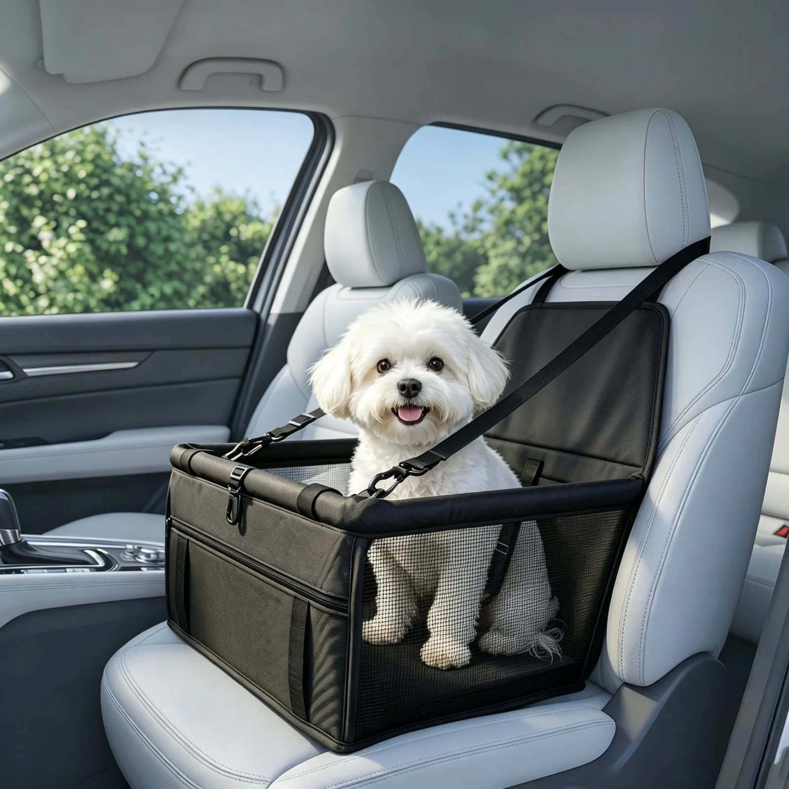 New Foldable Car Pet Seat Carrier Breathable Mesh Dog Cover Anti Dirty Hanging Bag For… — image 3