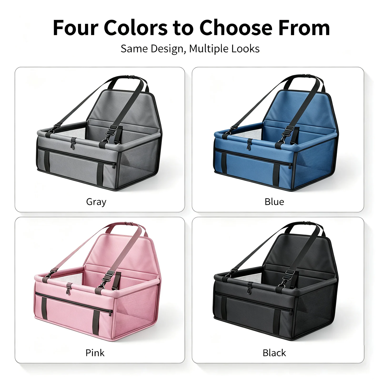 New Foldable Car Pet Seat Carrier Breathable Mesh Dog Cover Anti Dirty Hanging Bag For… — image 6