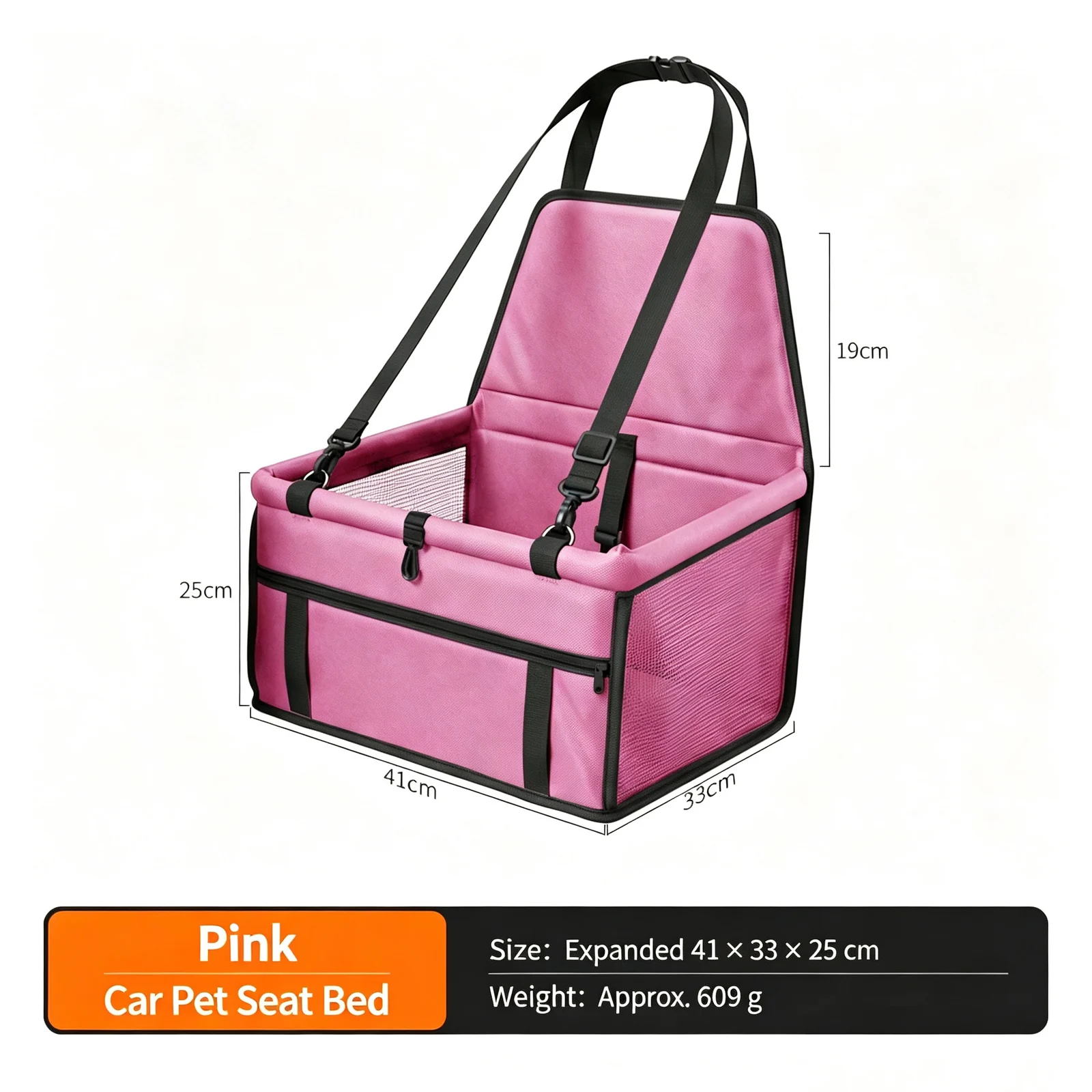 New Foldable Car Pet Seat Carrier Breathable Mesh Dog Cover Anti Dirty Hanging Bag For… — image 9
