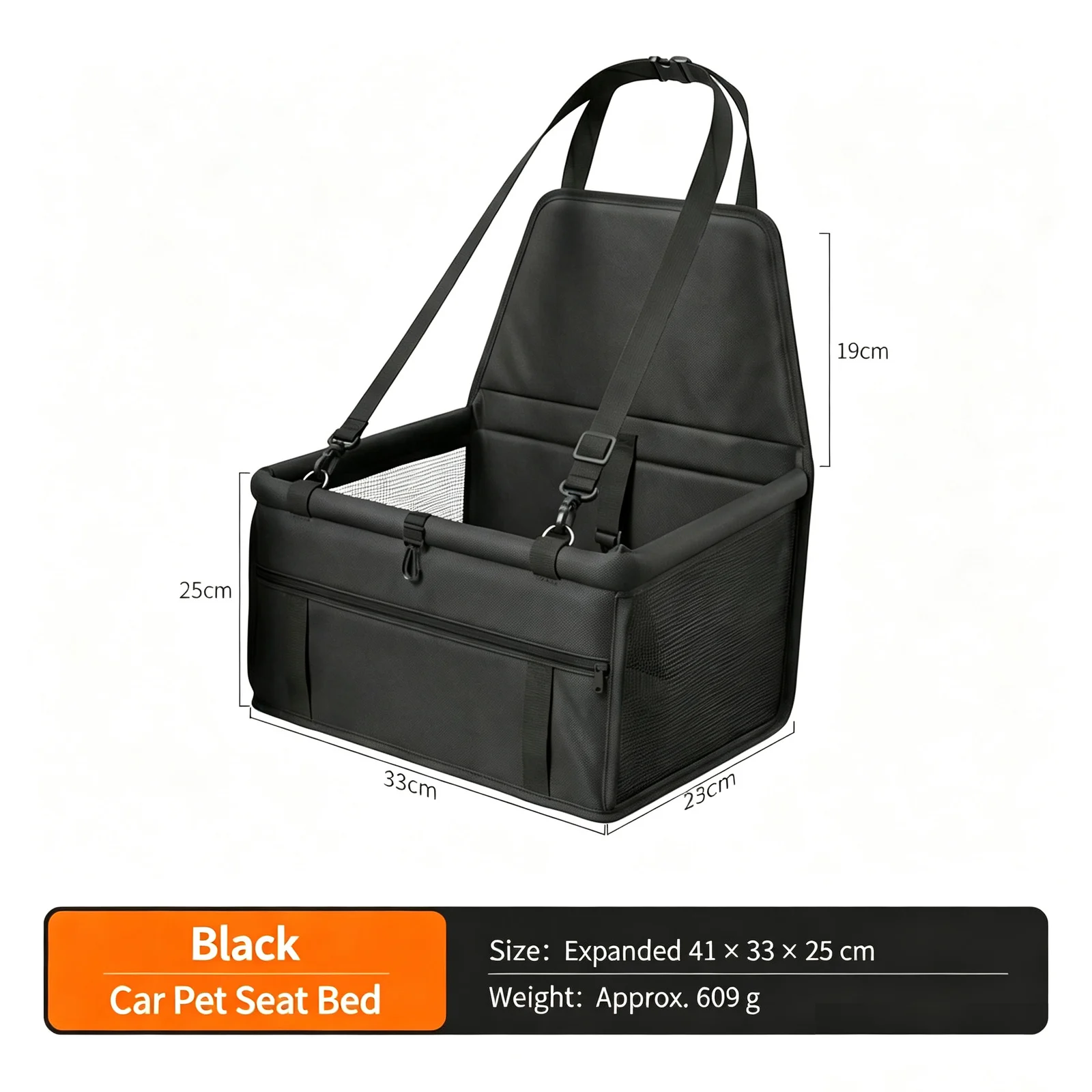 New Foldable Car Pet Seat Carrier Breathable Mesh Dog Cover Anti Dirty Hanging Bag For… — image 2