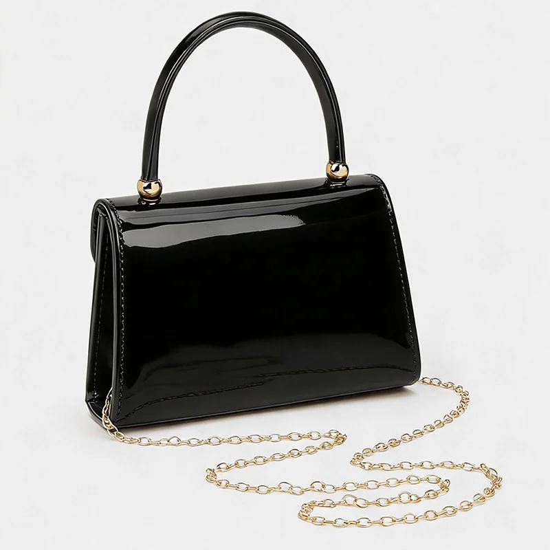New Glossy Evening Clutch With A Chain Strap — image 2