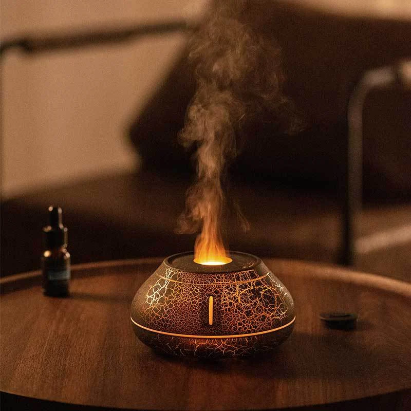 New Humidifier Colorful Simulation Flame Aroma Diffuser Desktop Creativity For Home Room — image 2