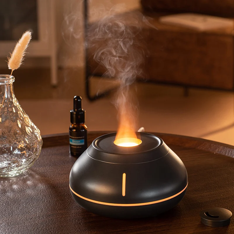 New Humidifier Colorful Simulation Flame Aroma Diffuser Desktop Creativity For Home Room — image 1