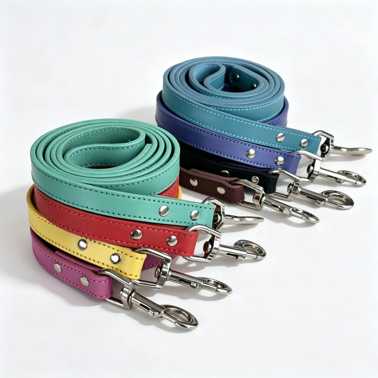 New Multi-color Genuine Leather Pet Leash — image 2