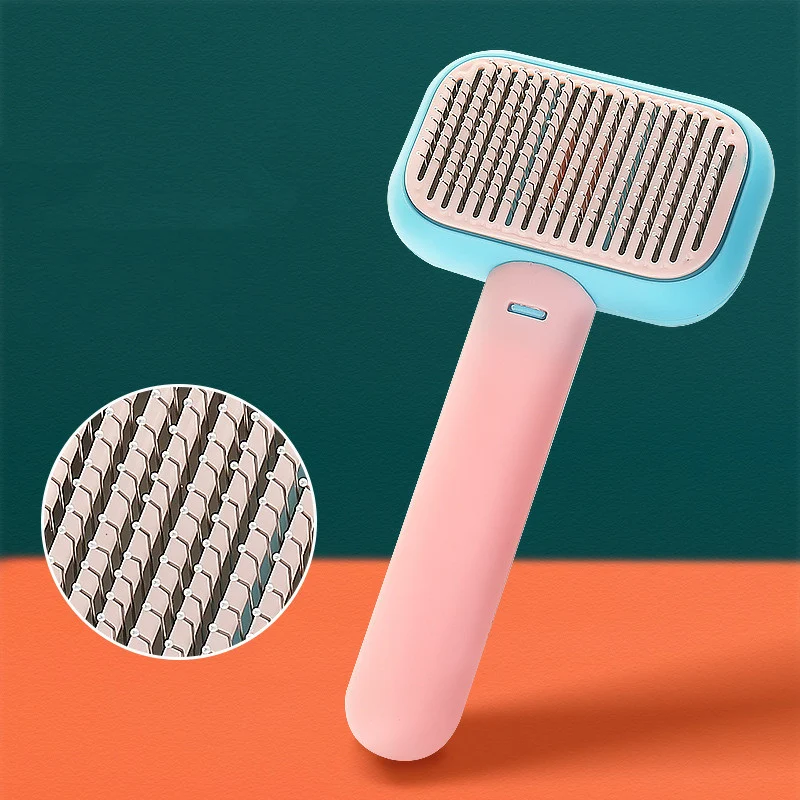 New Pet Cat Dog Hair Brush Massage Comb Open-knot Grooming Cleaning Tool Stainless Steel — image 5