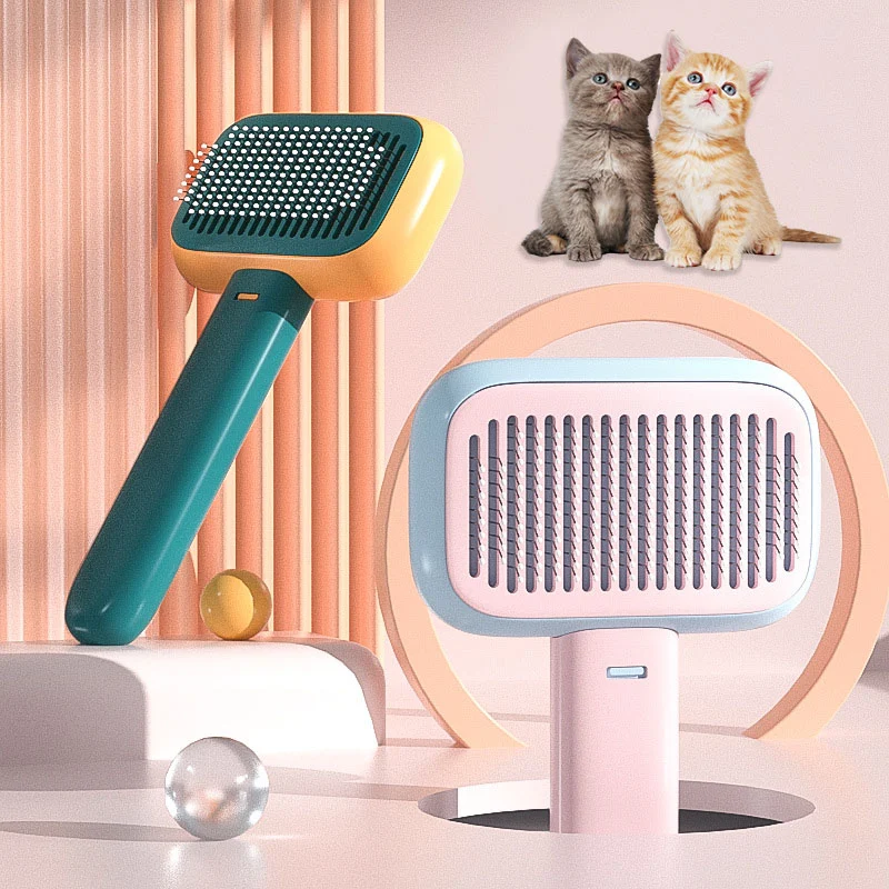 New Pet Cat Dog Hair Brush Massage Comb Open-knot Grooming Cleaning Tool Stainless Steel — image 3