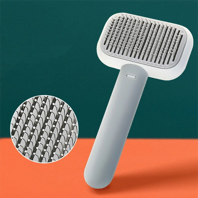 New Pet Cat Dog Hair Brush Massage Comb Open-knot Grooming Cleaning Tool Stainless Steel — image 7