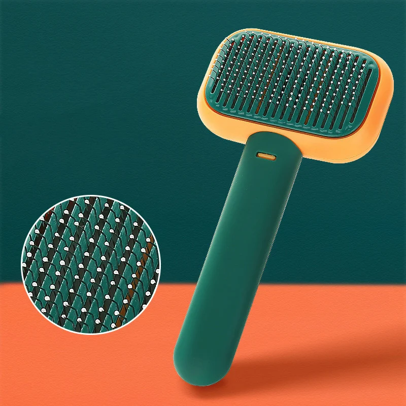New Pet Cat Dog Hair Brush Massage Comb Open-knot Grooming Cleaning Tool Stainless Steel — image 6