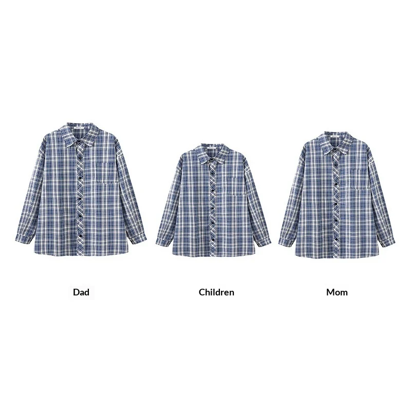New Plaid Korean-style Chic Mother-and-child Matching Casual Shirt For Kids Versatile… — image 6
