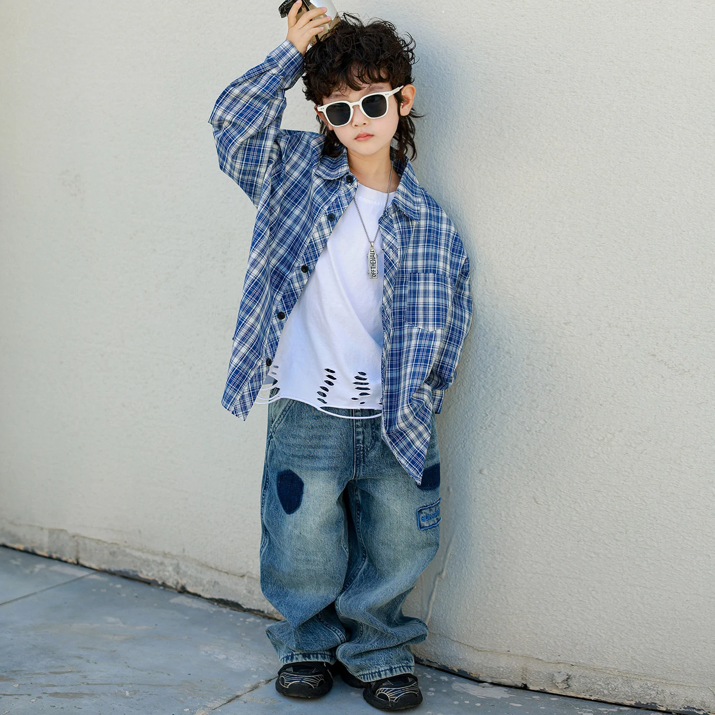 New Plaid Korean-style Chic Mother-and-child Matching Casual Shirt For Kids Versatile… — image 4