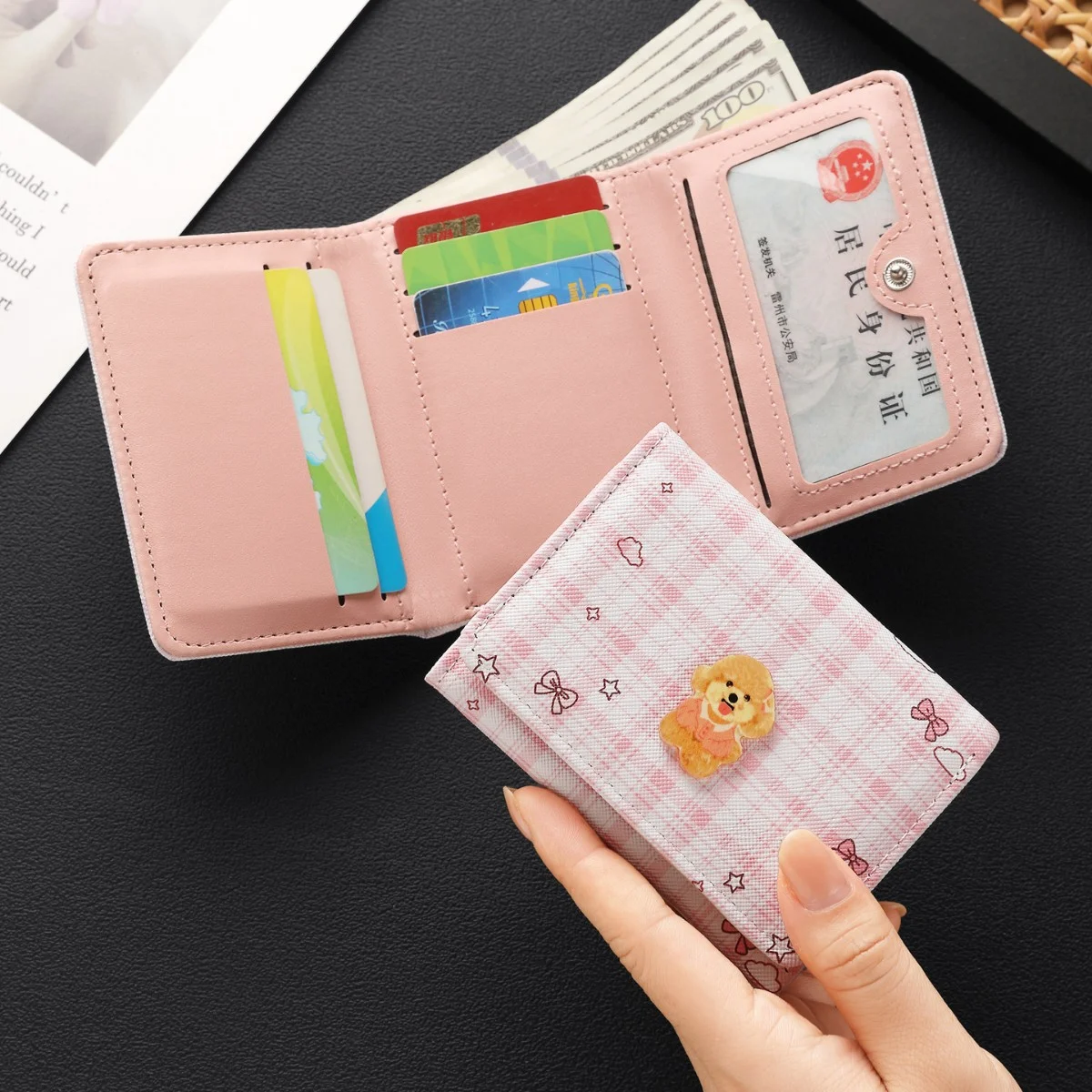 New Plaid Short Wallet For Dogs, Womens — image 8