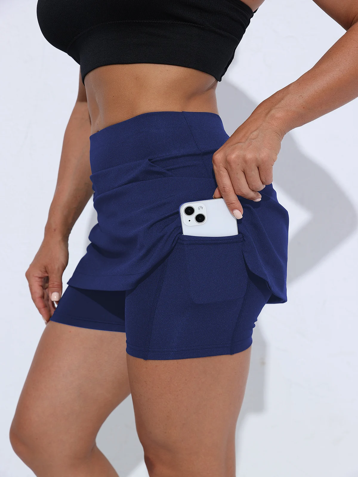 New Popular Outdoor Sports Short Skirt With Pockets, Yoga Hip-hugging High-waisted… — image 4