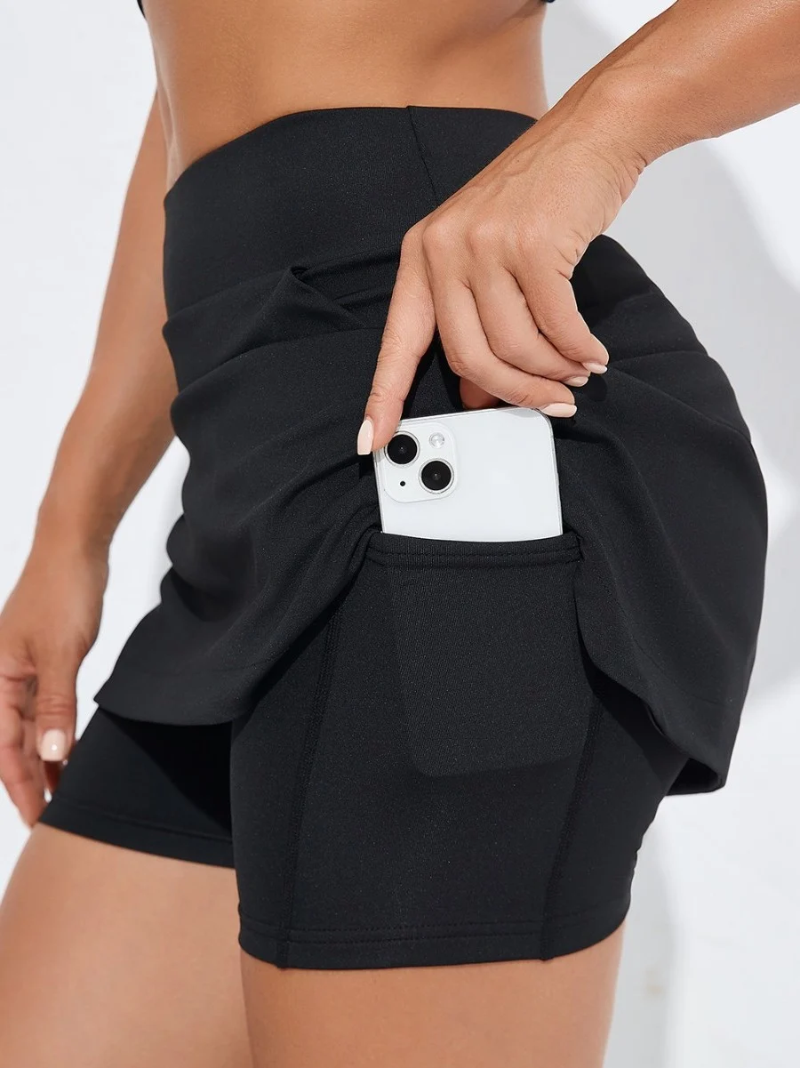 New Popular Outdoor Sports Short Skirt With Pockets, Yoga Hip-hugging High-waisted… — image 6