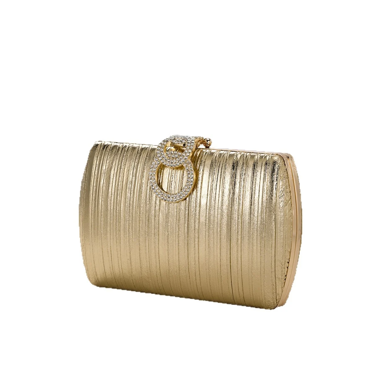New Solid-color Pleated Evening Handbag For Women — image 5
