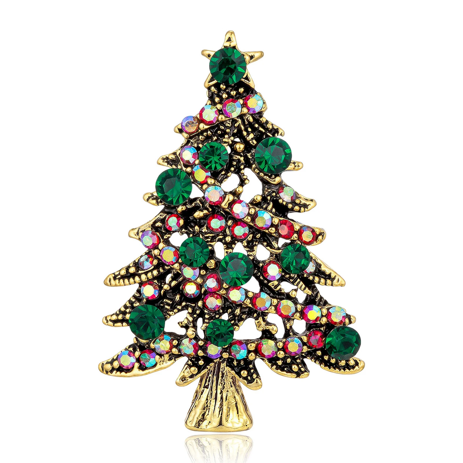 New -style Christmas Tree Alloy Oil-drop Brooch — image 5