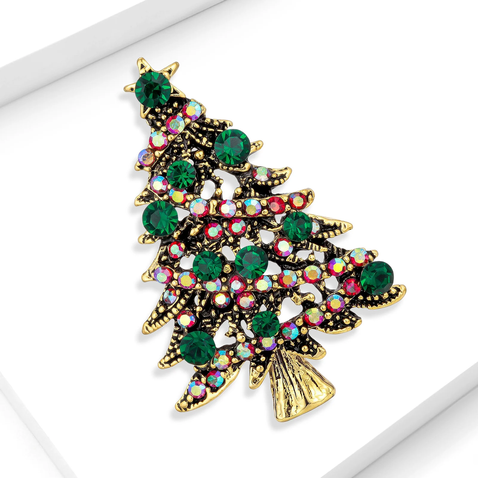 New -style Christmas Tree Alloy Oil-drop Brooch — image 4