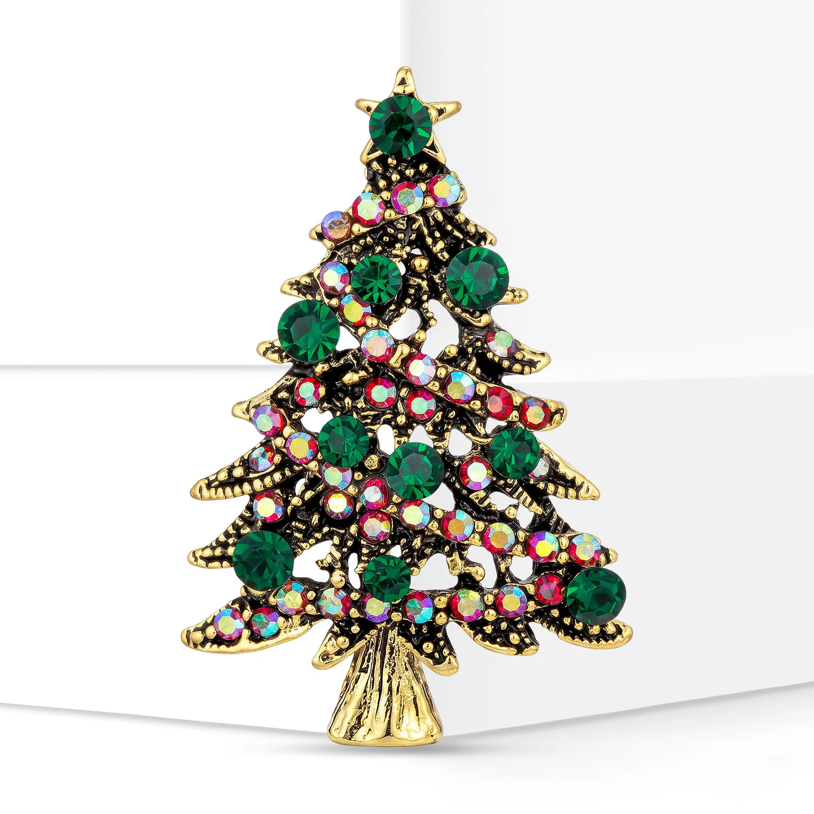 New -style Christmas Tree Alloy Oil-drop Brooch — image 3