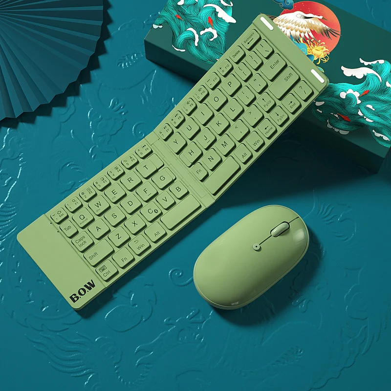 New Style Folding Bluetooth Keyboard And Mouse Set Wireless Mute Portable For Business… — image 5